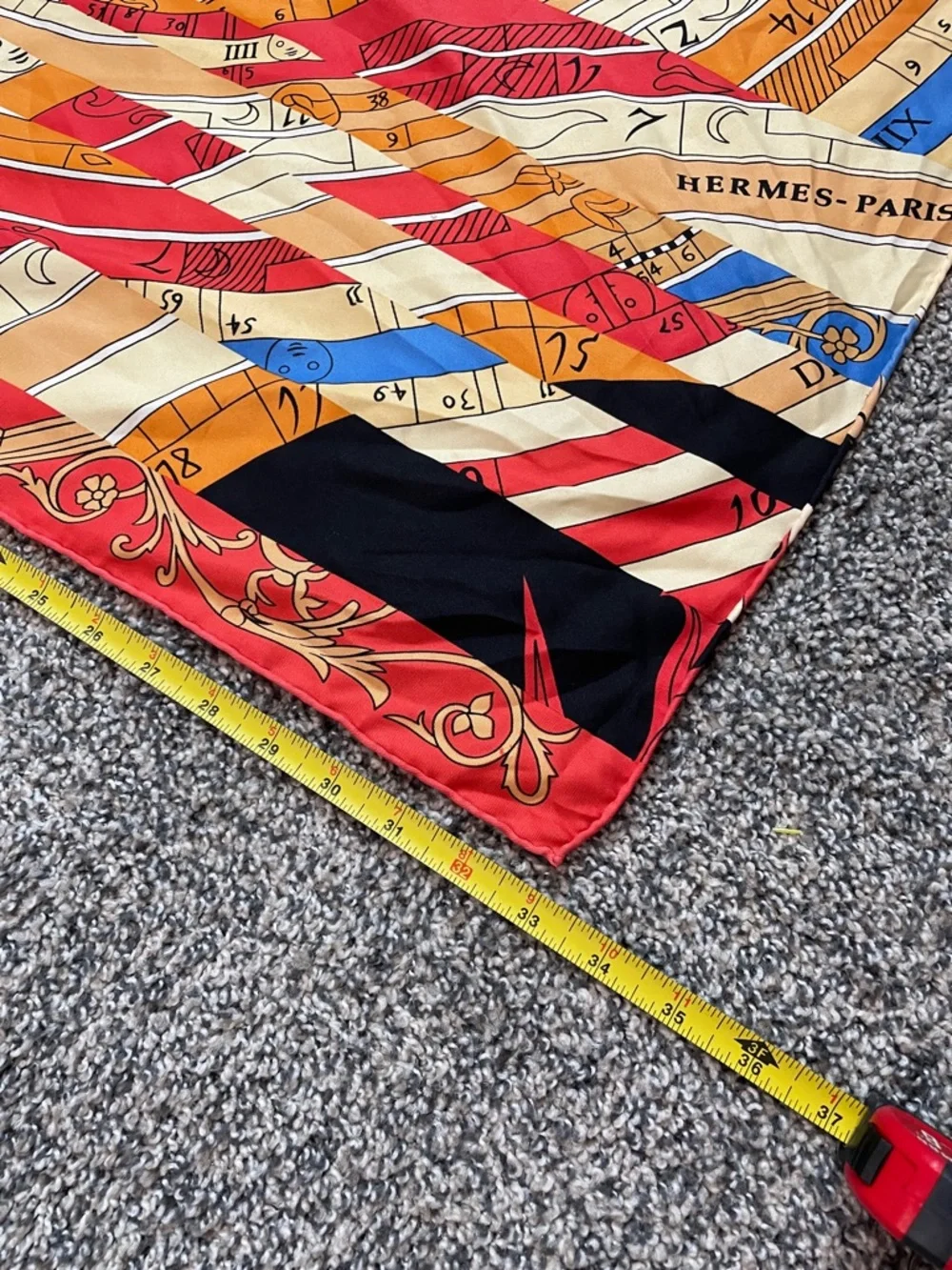 Scarf with Bold Astrological Motif Vibrant Multicolor Unique
